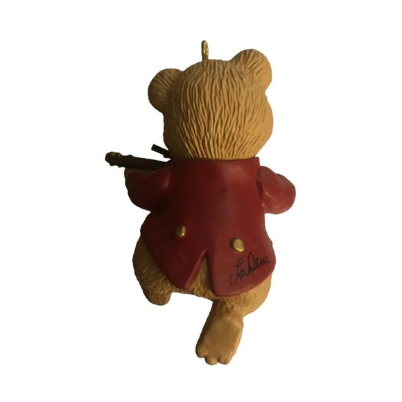 VTG HALLMARK KEEPSAKE '91 "Fiddlin' Around" Bear Violin Xmas Christmas Ornament - Picture 5 of 8